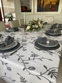 Mantel formal Hojas Plata