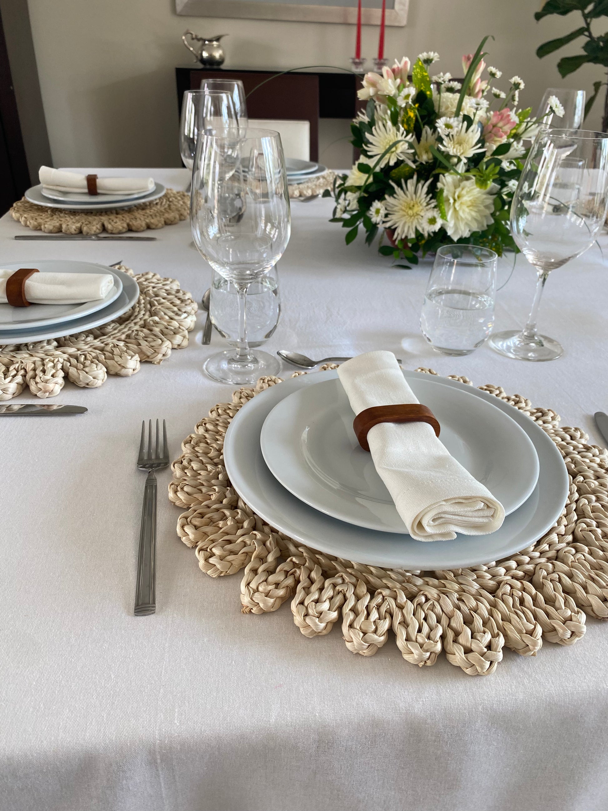 Servilletas de lino color ivory