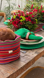 Servilletas de lino verde navidad