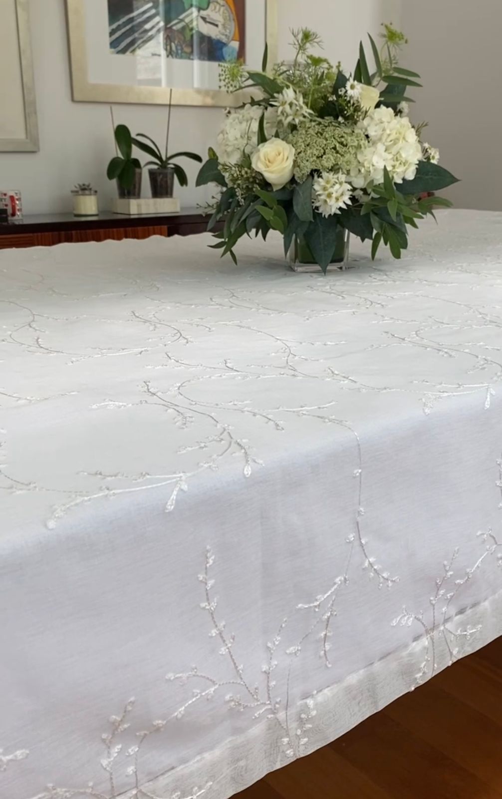 Mantel formal Bordado Blanco