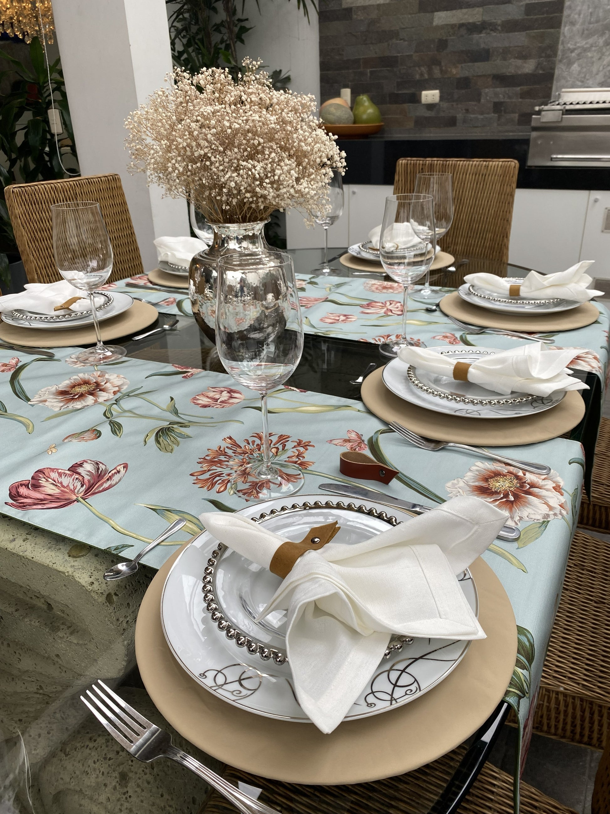 Plato de sitio con funda antiderrames beige (Ultima oportunidad)